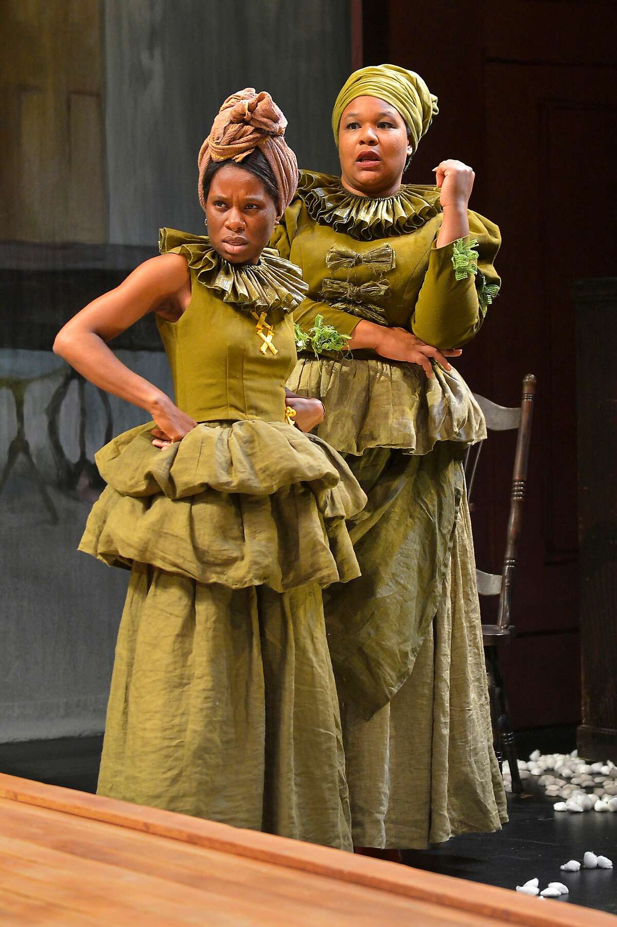 From left:�Afi Bijou as Minnie and Jasmine Bracey as Dido in "An Octoroon"�at Berkeley Rep.