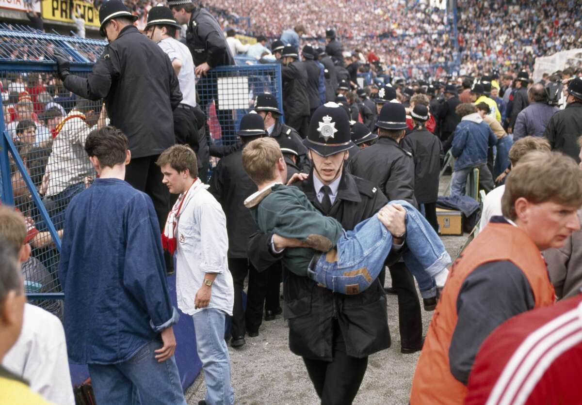 Scenes From 1989 Hillsborough Stadium Disaster In Sheffield England