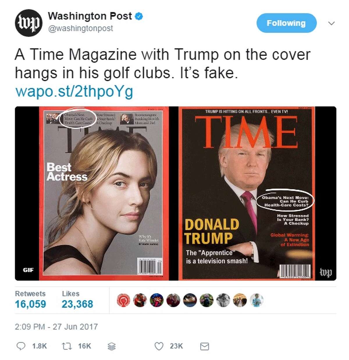 Twitter Goes Wild Over President Donald Trump S Fake Time Cover