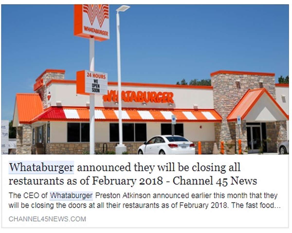 Whataburger sets the record straight after fake news of restaurants