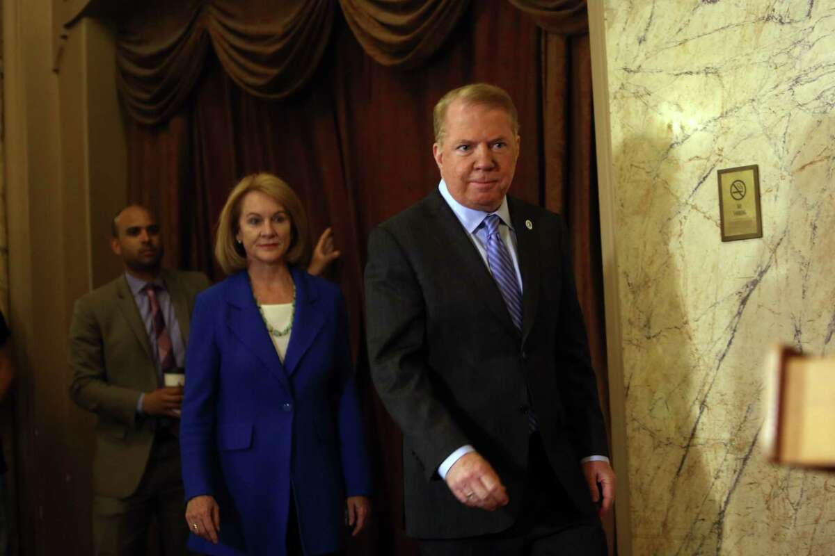 Mayor Ed Murray announces that he will not be running a write-in campaign and endorses mayoral candidate Jenny Durkan to be his successor, Thursday, June 29, 2017 at the Paramount Theater.