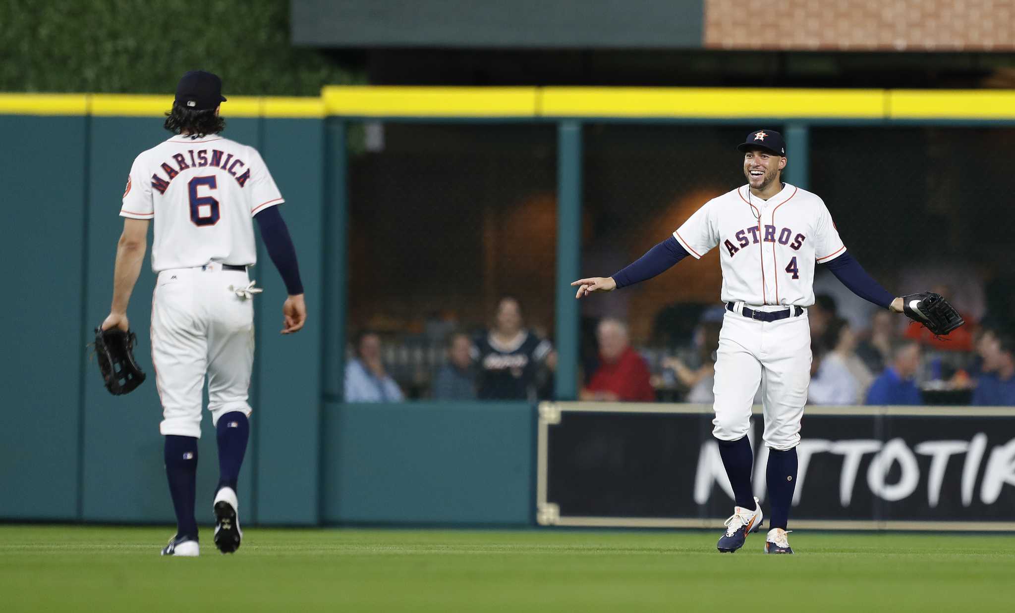 Correa homers twice, Astros offence explodes in Game 1 win over Athletics