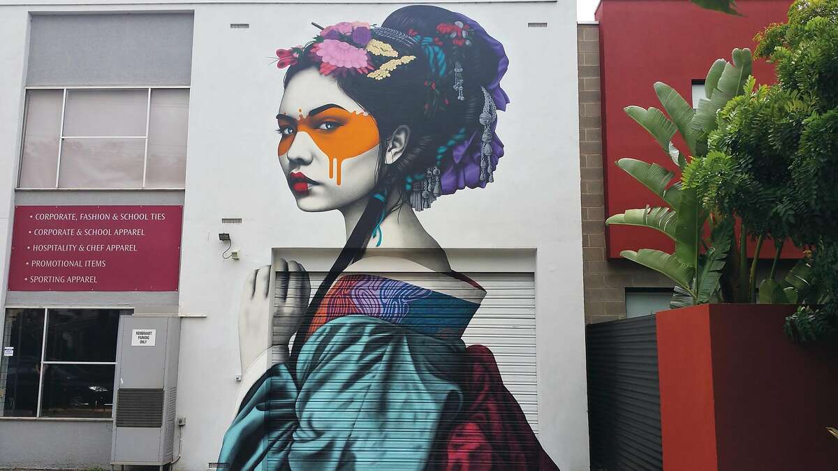Mural by Fin DAC on Little Rundle Street in Adelaide, Australia.