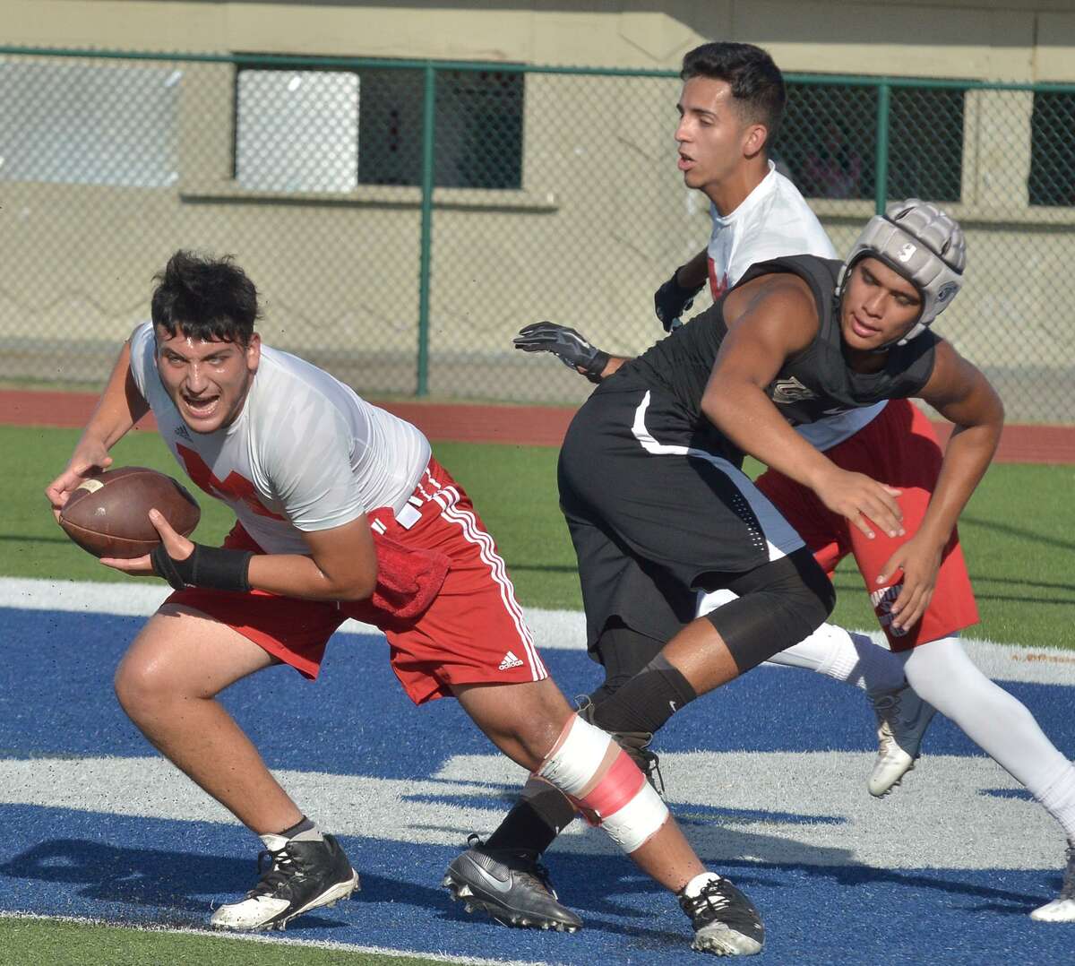 Martin improved to 6-0-1 with two wins on Wednesday during summer league 7on7 football at Krueger Field. The Tigers topped United South 34-19 before beating Cigarroa 31-0.