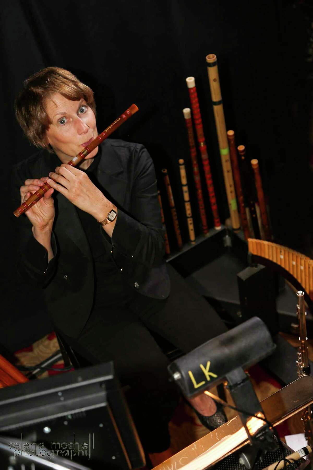 Darlene Drew plays 15 flutes for the touring production of "The Lion King."