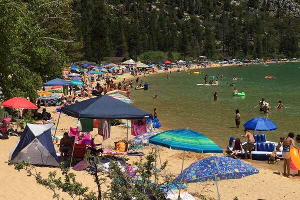 Lots Of Water In Lake Tahoe Means Smaller Beaches Sunbathers