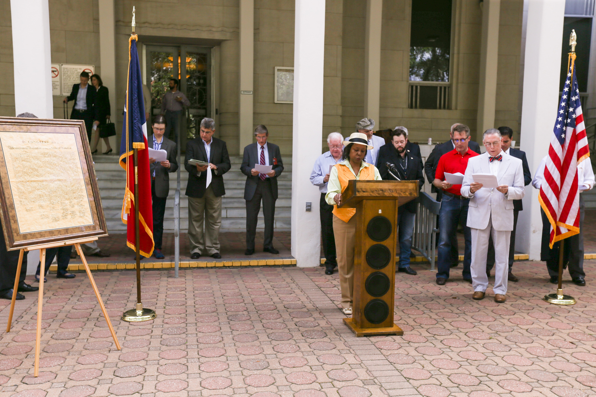 Defense attorneys read Declaration of Independence to remind of true