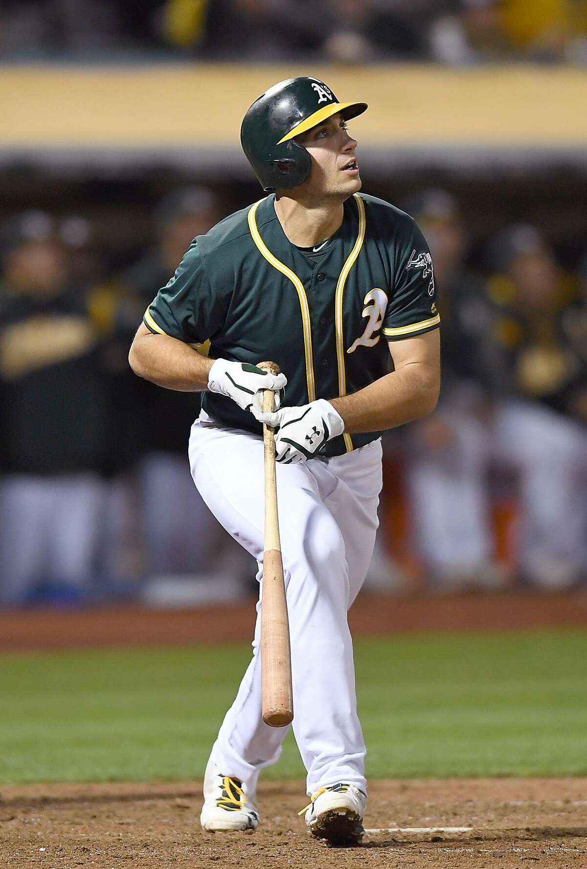 A's Matt Olson getting into swing of things