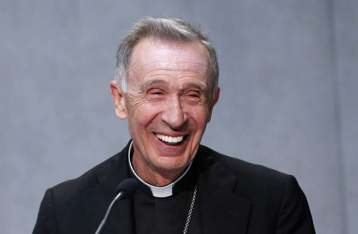 FILE - In this Tuesday, Sept. 8, 2015 file photo, Monsignor Luis Francisco Ladaria Ferrer smiles during a press conference at the Vatican. Pope Francis has declined Saturday, July, 2017, to renew the mandate of the Vatican's conservative doctrine chief, Cardinal Gerhard Mueller, tapping instead the No. 2 Jesuit Monsignor Luis Ferrer, to lead the powerful congregation that handles sex abuse cases and guarantees Catholic orthodoxy around the world. (AP Photo/Riccardo De Luca, File)