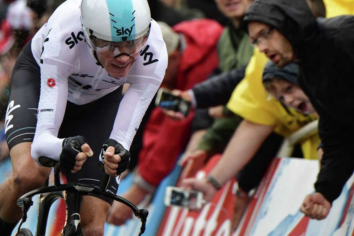 Great Britain's Chris Froome finished sixth on the opening stage of the Tour de France on Saturday in Dusseldorf, Germany.