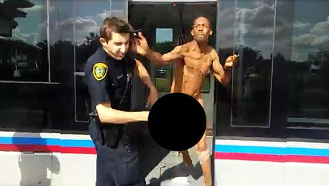 Naked man wielding bug spray arrested after punching police at Metro stop