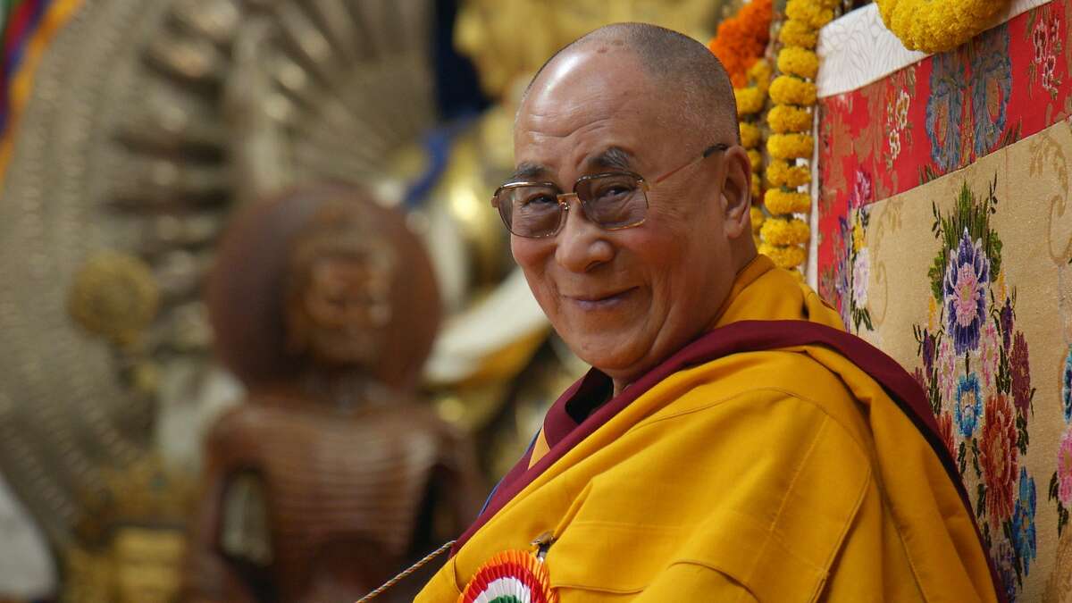 The 14th Dalai Lama as seen in Mickey Lemle's documentary "The Last Dalai Lama?"