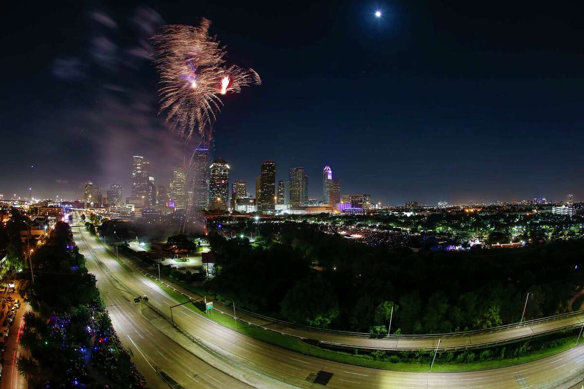 Patriotic people turn out for fireworks and parades across Houston