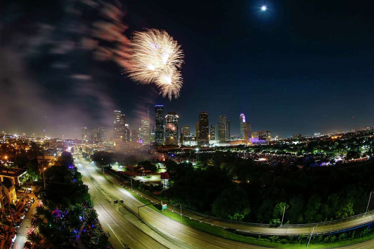 Patriotic People Turn Out For Fireworks And Parades Across Houston