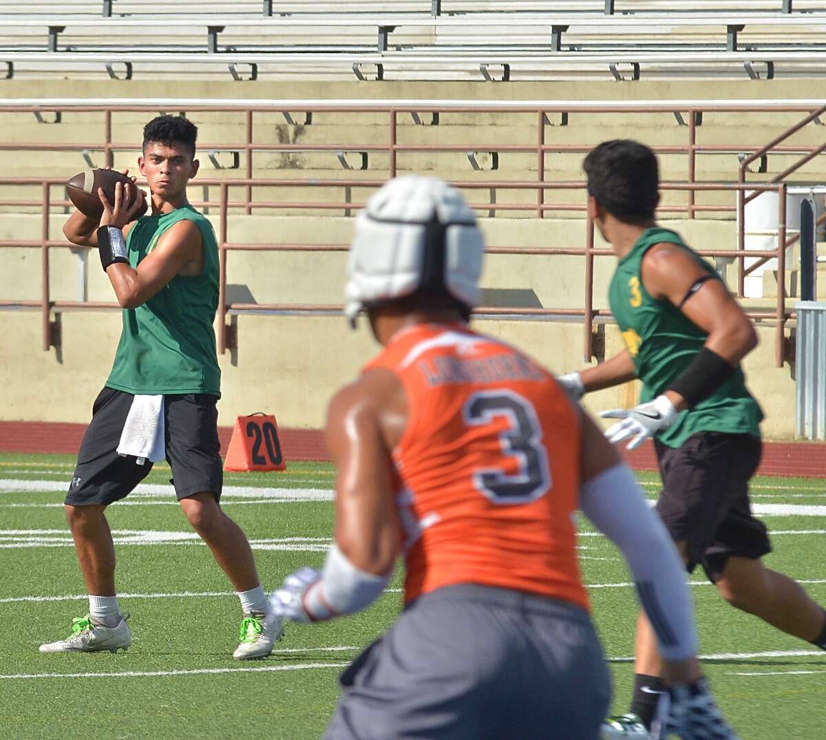 Nixon squares off with United South and Cigarroa during Week 5 of summer league 7on7 football.