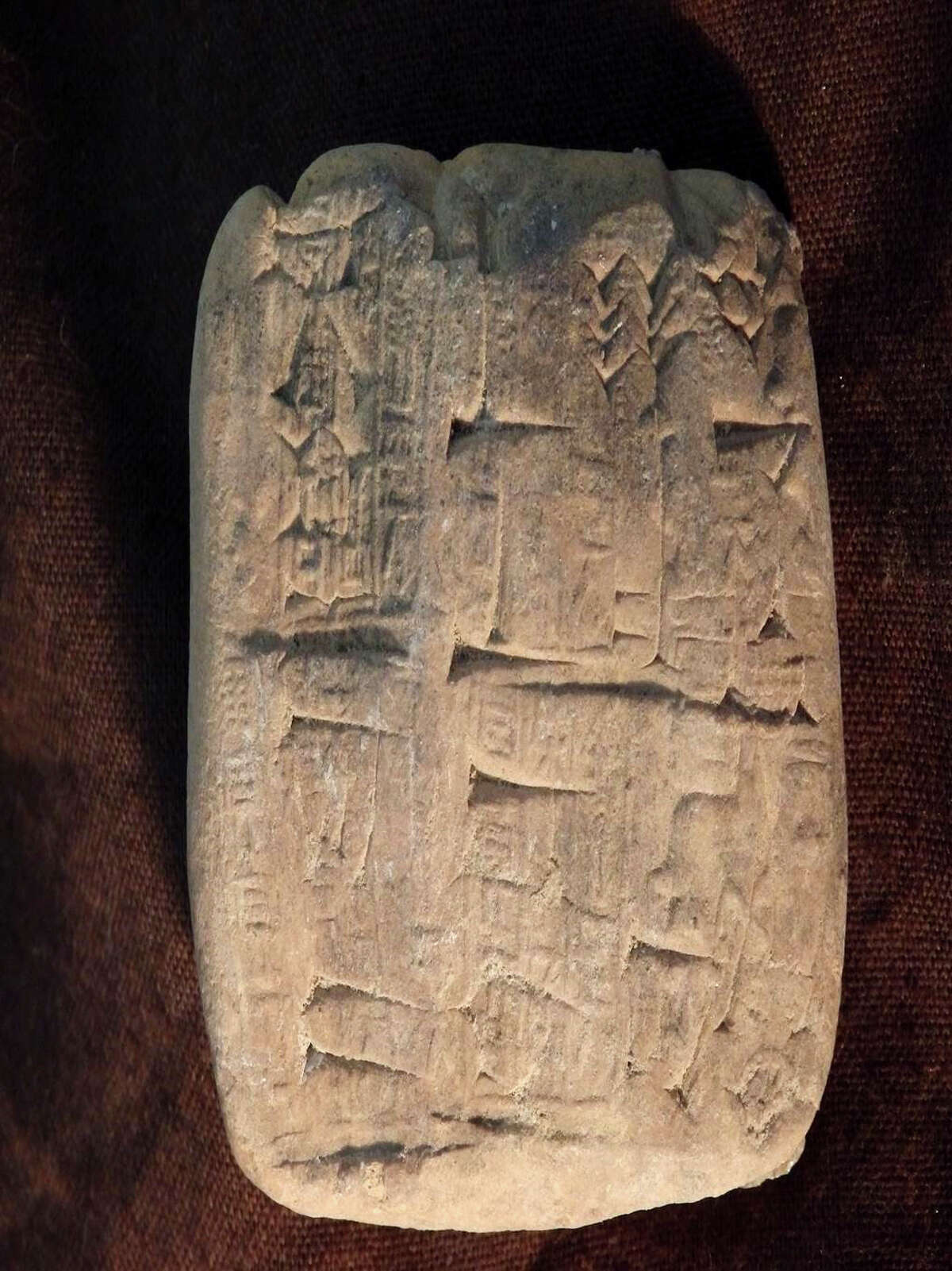 In an undated handout photo, a cuneiform tablet, one of several artifacts smuggled from Iraq by owners of Hobby Lobby, according to a civil complaint filed on Wednesday by federal prosecutors in Brooklyn. Under an agreement with the federal government, the company consented to return some of the items and improve the way its collects antiquities. (U.S. Attorney for the Eastern District of New York via The New York Times) Â?— FOR EDITORIAL USE ONLY