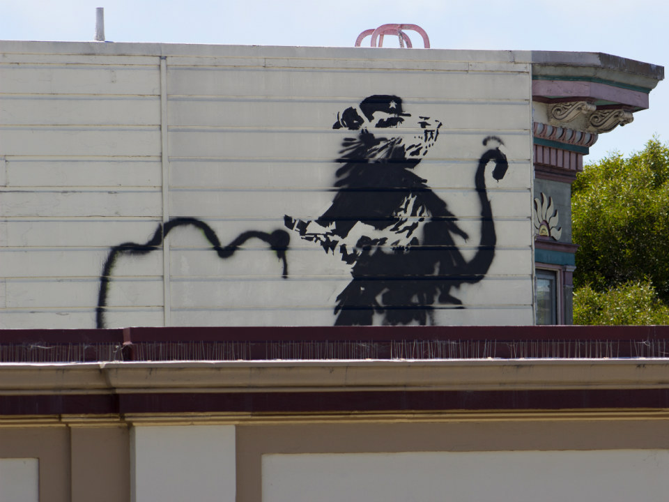 banksy rat mural