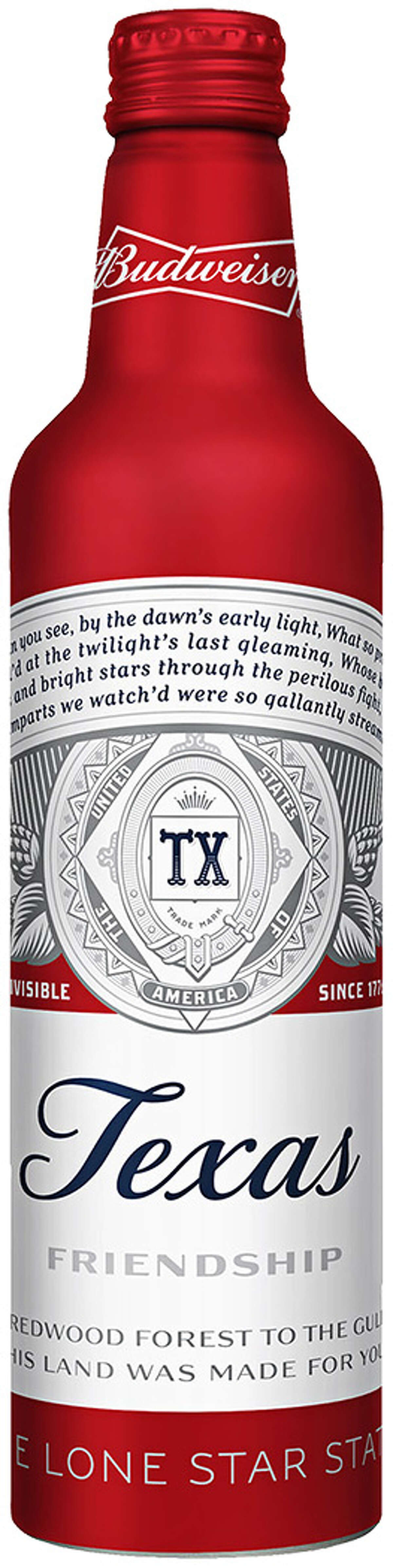 Budweiser Cans Bottles Sporting Special Texas Label