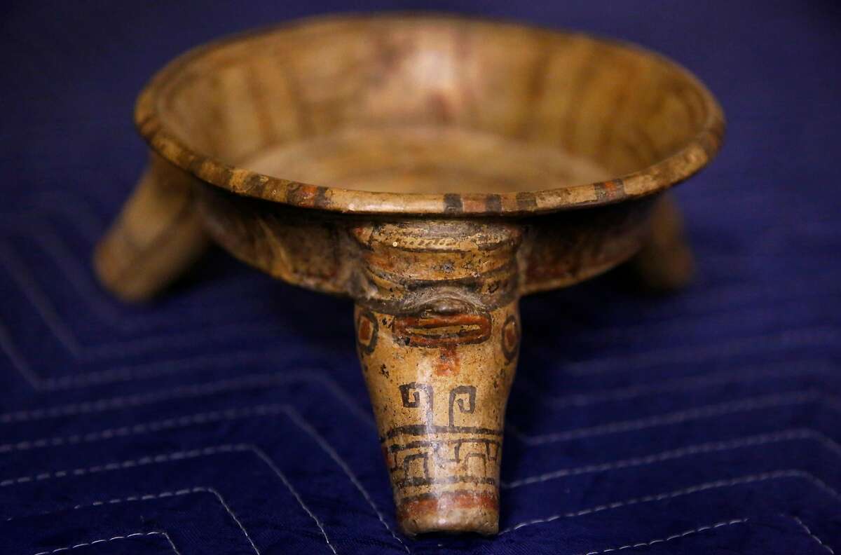 A tripod bowl from Costa Rica, 900 C.E.-1200 C.E., is an example of a museum quality artifact pictured at The Mexican Museum July 6, 2017 in San Francisco, Calif.