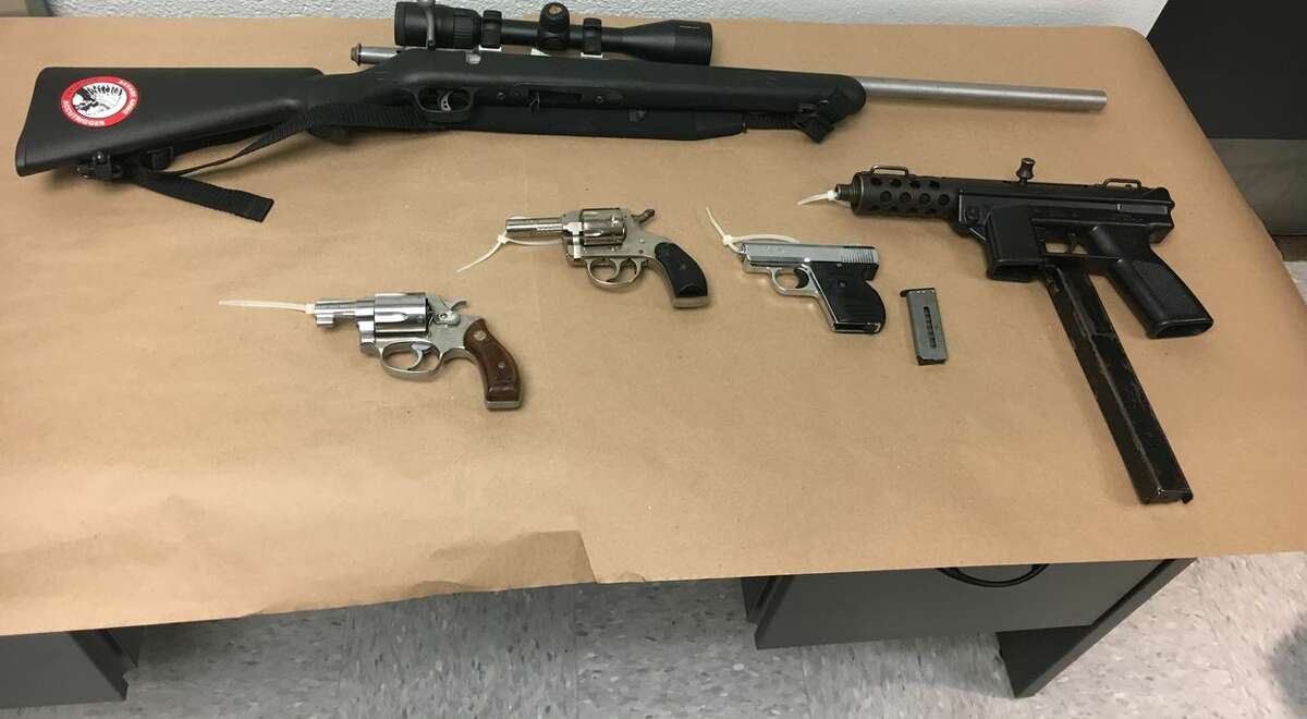 Guns seized from a Beaumont home on Friday, July 7, 2017.