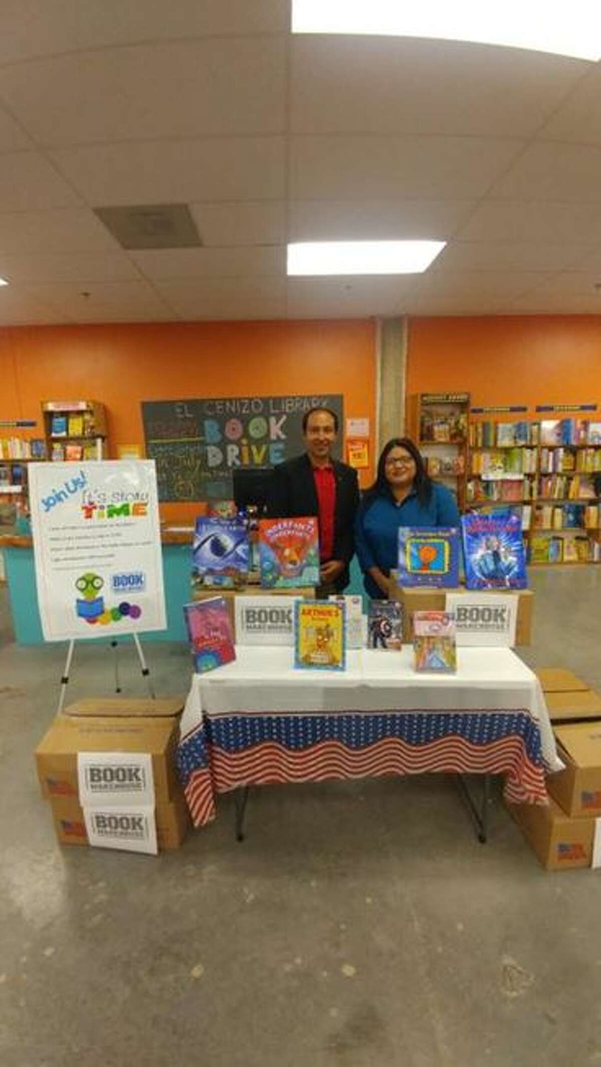Book Warehouse, located inside the Outlet Shoppes, conducted a book drive, collecting over 400 books to be donated to Lamar Bruni Vergara El Cenizo Library.  