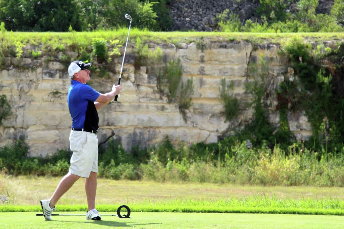 Rick Mangum tees off from the box during the Greater San Antonio Men's Championship round 1, Saturday, July 7, 2017, at the Quarry Golf Club, in San Antonio, Texas. Tomas Gonzalez