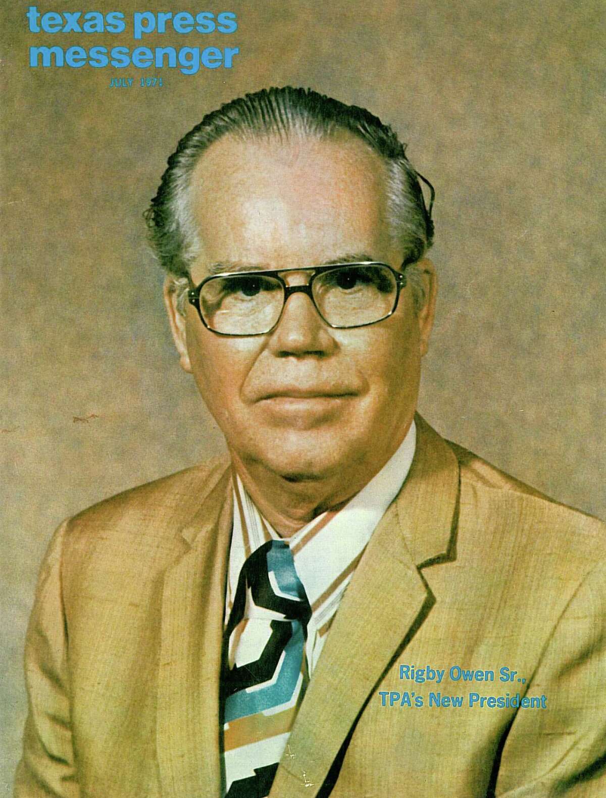 Rigby Owen Sr. and sons Steve and Rigby Jr. owned The Courier from Sept. 1, 1953 through Sept. 1, 1971. In 1971, Owen Sr. was elected as the president of the Texas Press Association.