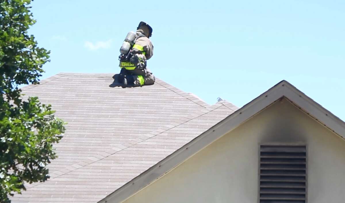 San Antonio Firefighters tackled a house fire on the Northeast Side that was sparked by malfunctioning pool equipment Sunday afternoon July 9, 2017. There were no injuries.