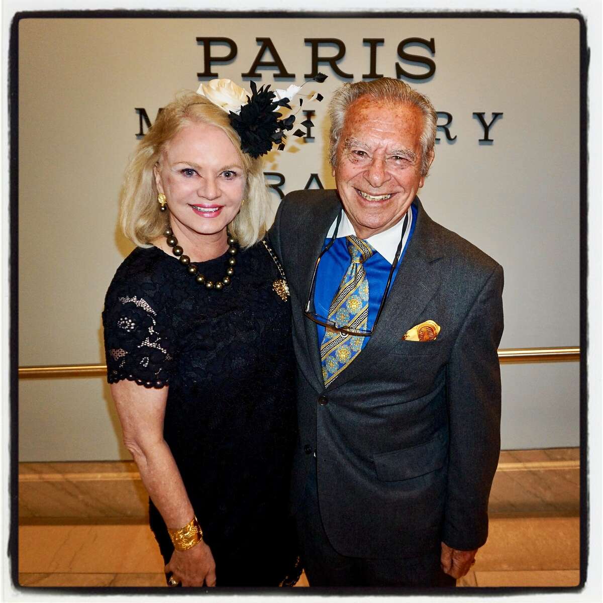 Heide Betz and photographer Ray Scotty Morris at the Legion of Honor for the Degas-Millinery exhibition. June 22,2017.