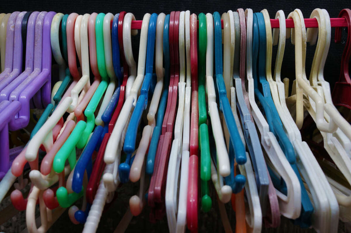 Plastic hangersThey're better than wire, sure, but can also stretch out clothing. Donate these as you switch to velvet hangers for slippery items and inexpensive wood hangers for jackets and other hangables.