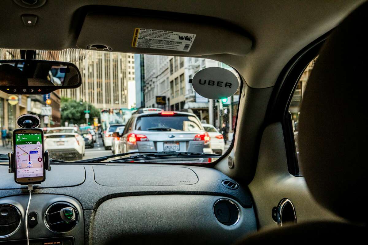 In this file photo, an Uber car operates in San Francisco. The ride sharing company is launching in Laredo after a long wait on Wednesday.