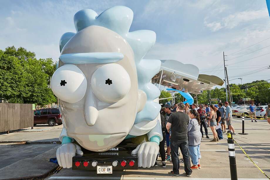 The Rickmobile, the 'Rick and Morty' pop-up shop is in SF for one night only at the Speakeasy Brewery on Aug. 12, 6-9PM.  Photo: Courtesy Turner Broadcasting