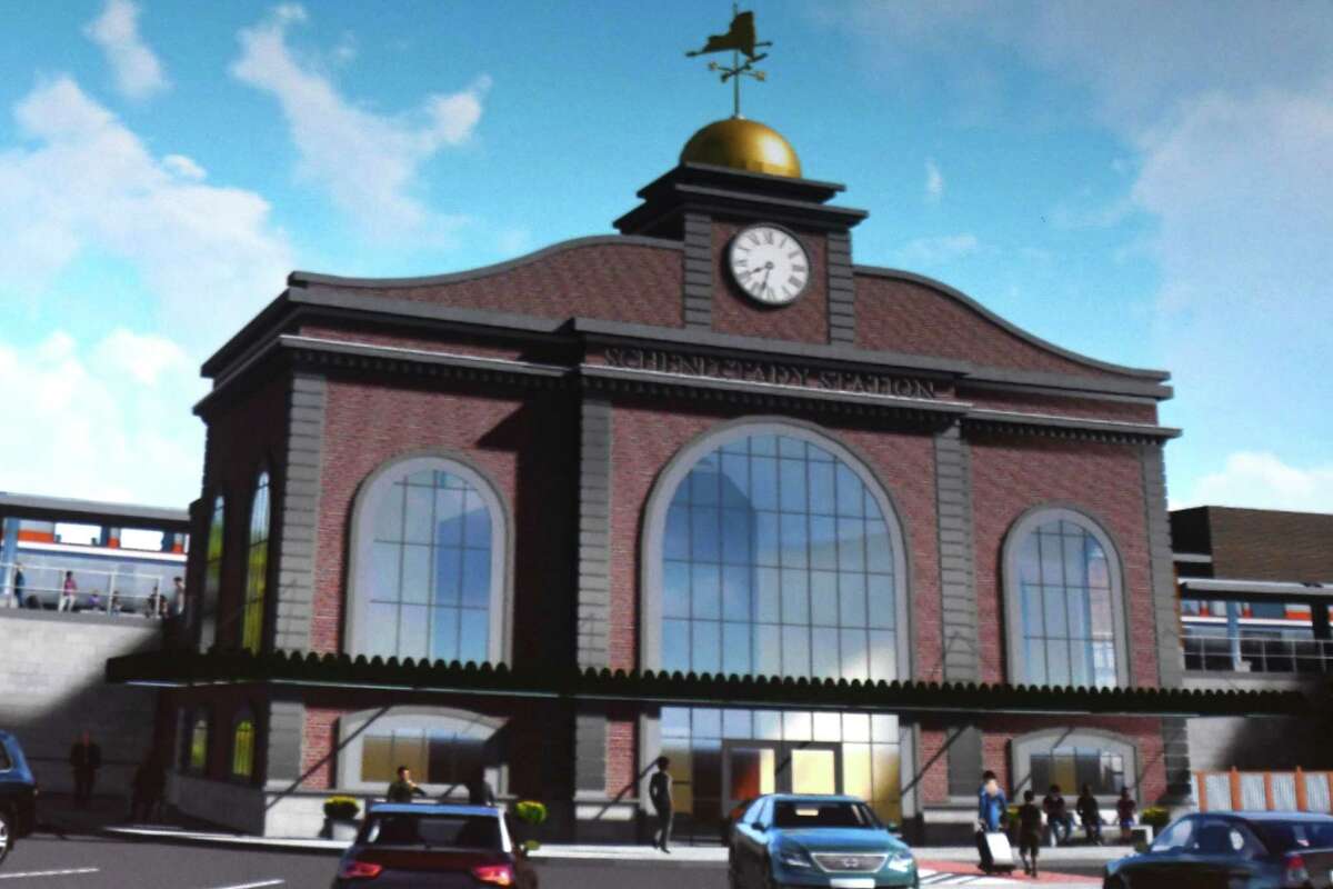 Gov. Andrew Cuomo holds a press conference and shows renderings of the new Schenectady train station at Proctors Theater on Tuesday, July 11, 2017 in Schenectady, N.Y. The governor also talked about other plans such as the Empire State Trail that will build up the economy in New York State. (Lori Van Buren / Times Union)