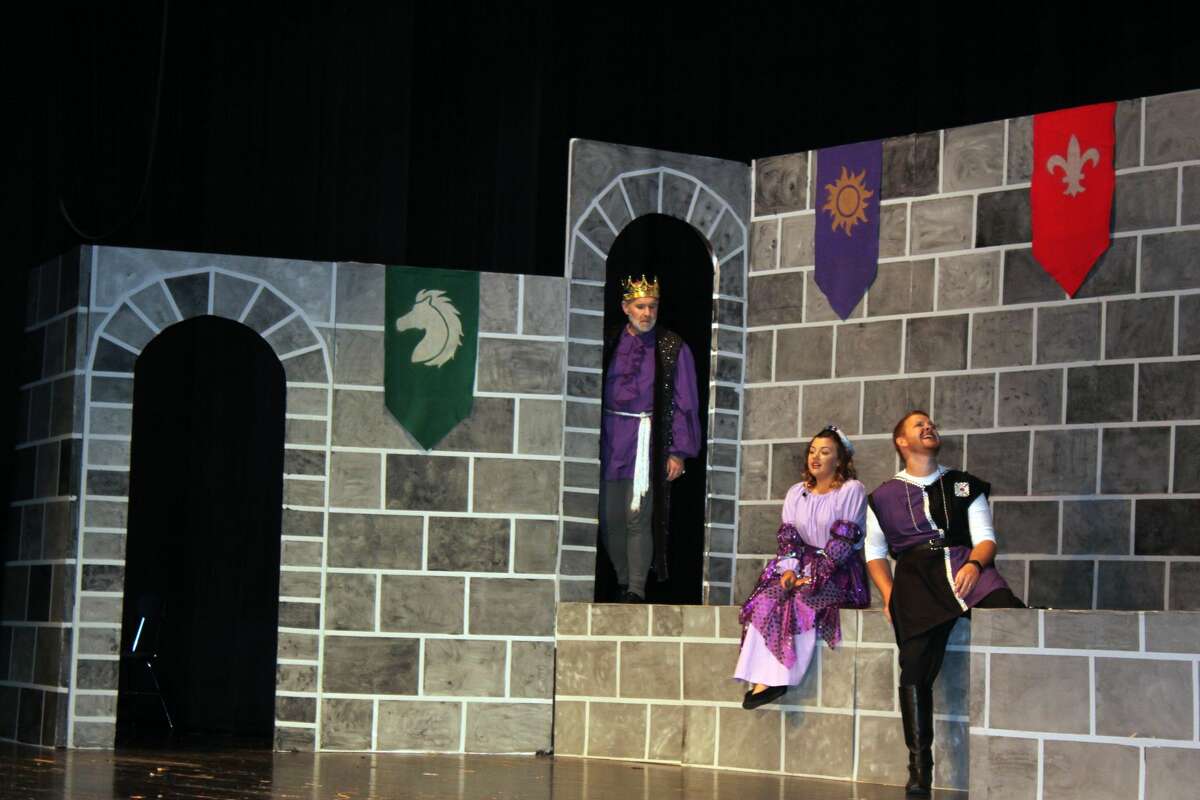 Players from the Thumb Area Community Theatre rehearse "Once Upon a Mattress" Tuesday evening. Directed by Angie Noah, the "true story of the Princess and the Pea" will take place at 7 p.m. Thursday, Friday and Saturday and 2 p.m. Sunday at the Unionville Sebewaing Area High School Auditorium.