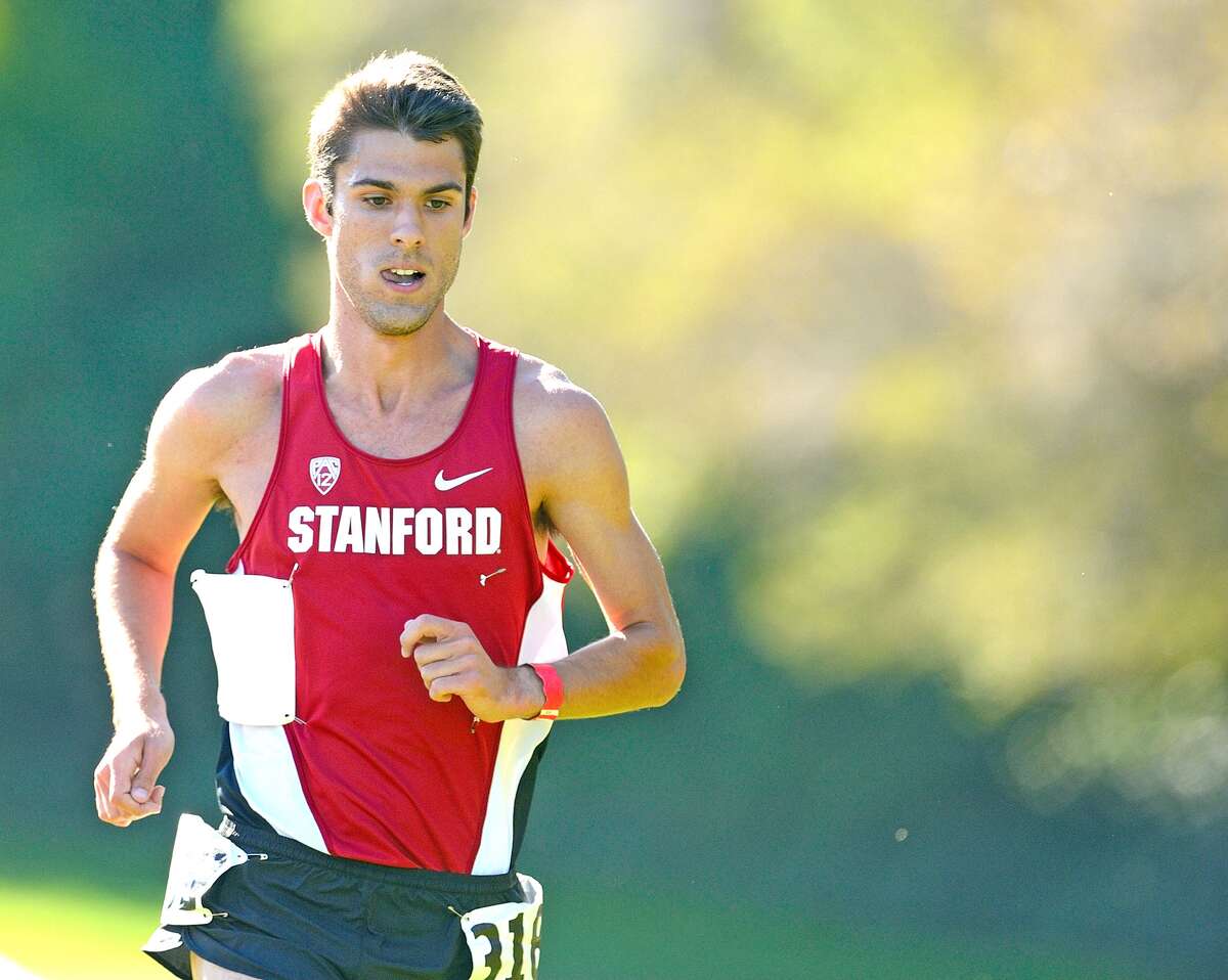 Garrett Sweatt, a 2012 Edwardsville graduate, competes for Stanford University in a cross country meet last fall.