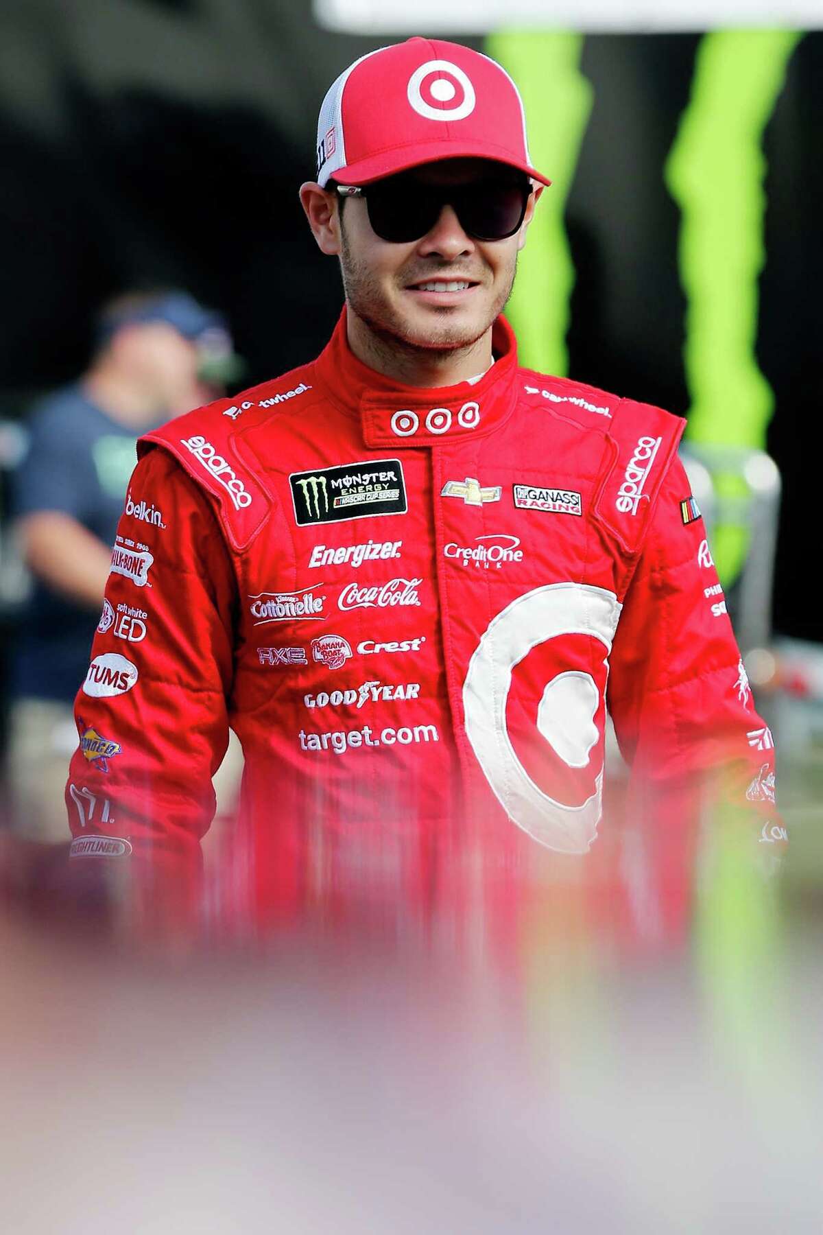 SPARTA, KENTUCKY - JULY 07: Kyle Larson, driver of the #42 Target Chevrolet, waits for the start of practice for the Monster Energy NASCAR Cup Series Quaker State 400 presented by Advance Auto Parts at Kentucky Speedway on July 7, 2017 in Sparta, Kentucky. (Photo by Brian Lawdermilk/Getty Images) ORG XMIT: 775002027