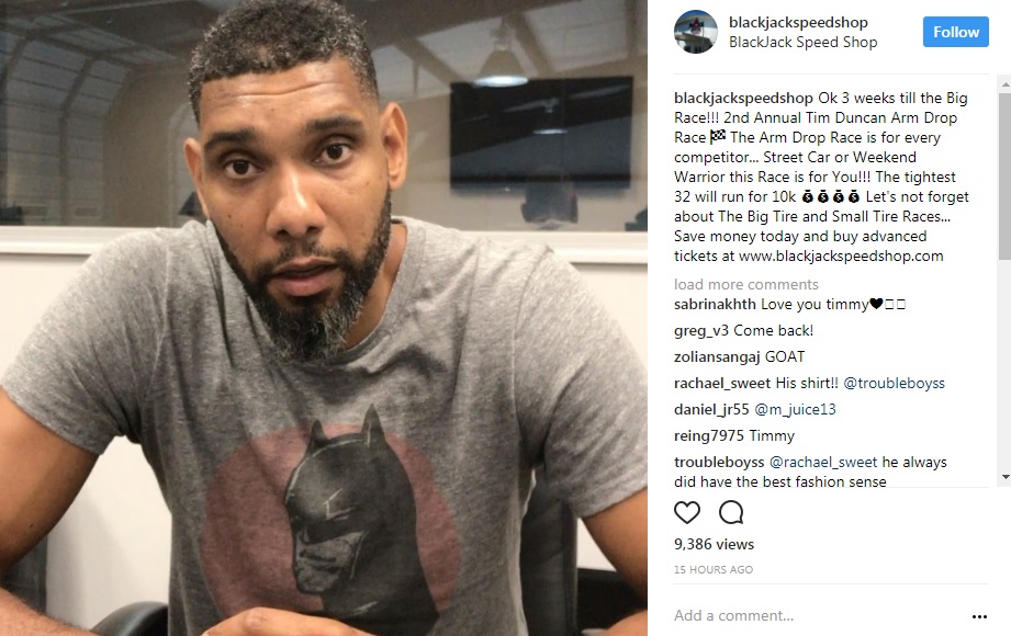 Tim Duncan shows a different side in an interview at his car shop