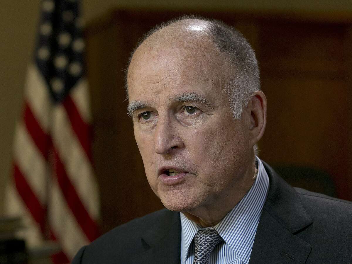FILE - In this May 31, 2017 file photo, California Gov. Jerry Brown speaks during an interview in Sacramento, Calif. 