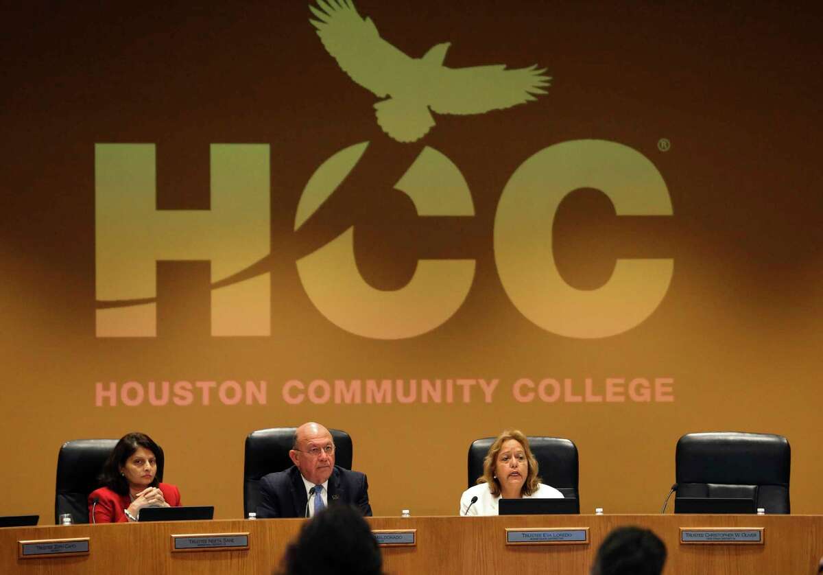 Christopher W. Oliver, Houston Community College Trustee District IX, does not make appearance and his seat is empty during a HCC board of trustees special meeting at the HCC Administration Buildling Thursday, July 13, 2017, in Houston. Oliver pleaded guilty to a federal charge of bribery related to his HCC work last Friday.