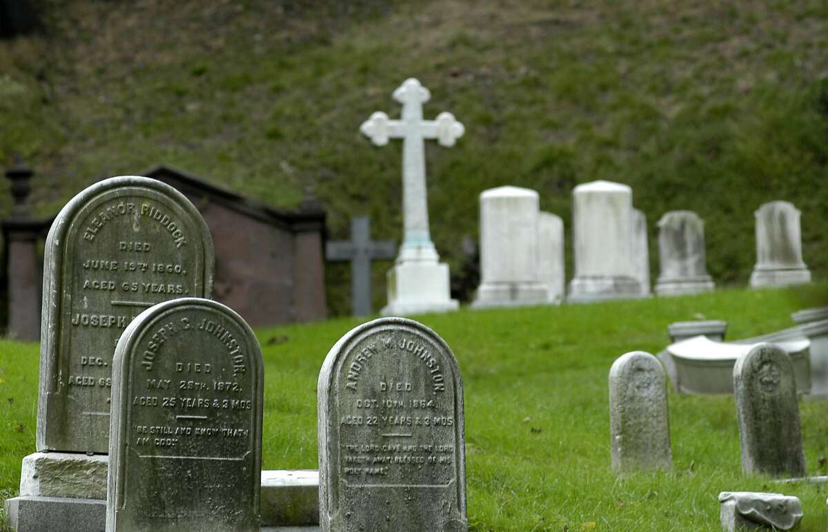 Gravestones are shown at the Green-Wood Cemetery in the Brooklyn borough of New York, Sunday, Sept. 24, 2006. The cemetery, founded in 1838, will host two, two-and-half hour Holloween-themed tours this year on Oct. 28 and Oct. 29. (AP Photo/Benny Snyder)