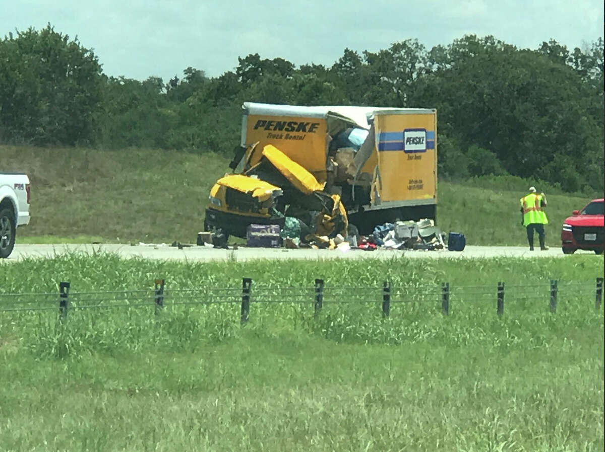 Officials closed the westbound lanes of Interstate 10 Friday afternoon, July 14, 2017, near Luling, after multiple wrecks throughout the day led to two deaths and one person hospitalized.