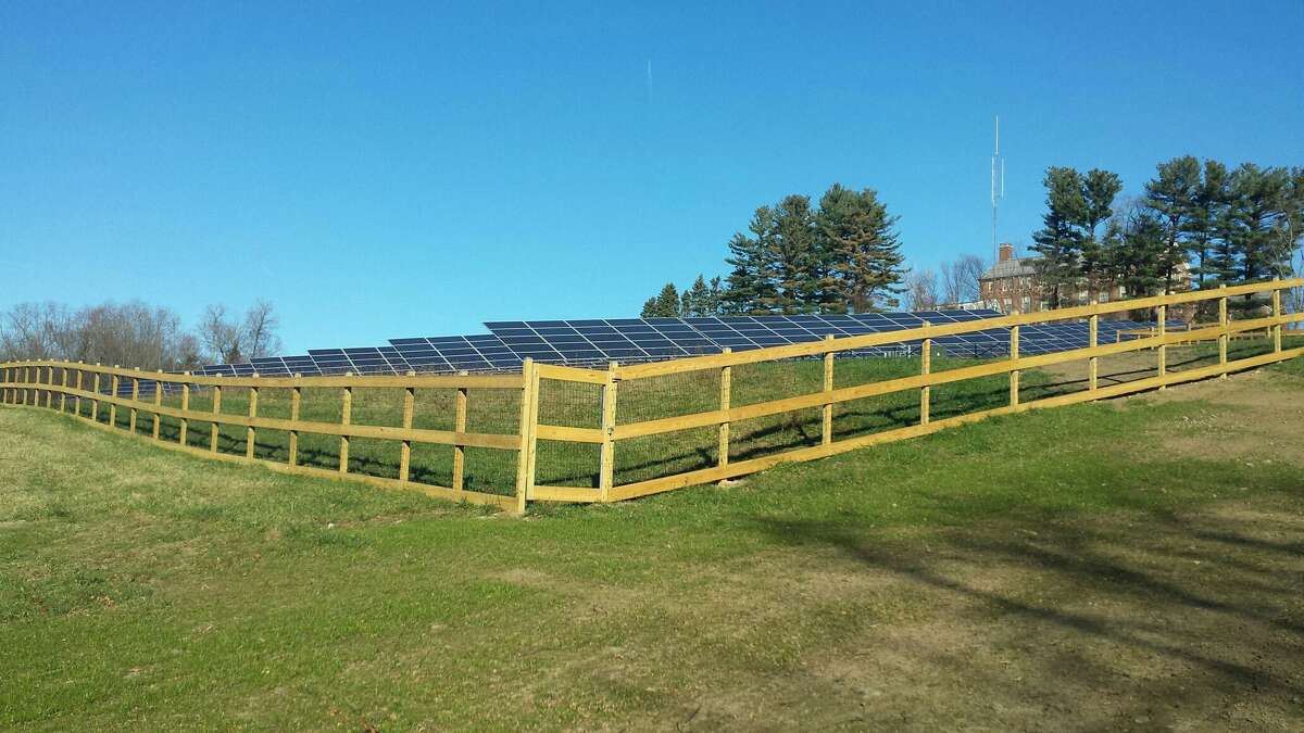 A solar panel array similar to this one could be installed on 70 acres on Candlewood Mountain if approved by the Connecticut Siting Council.