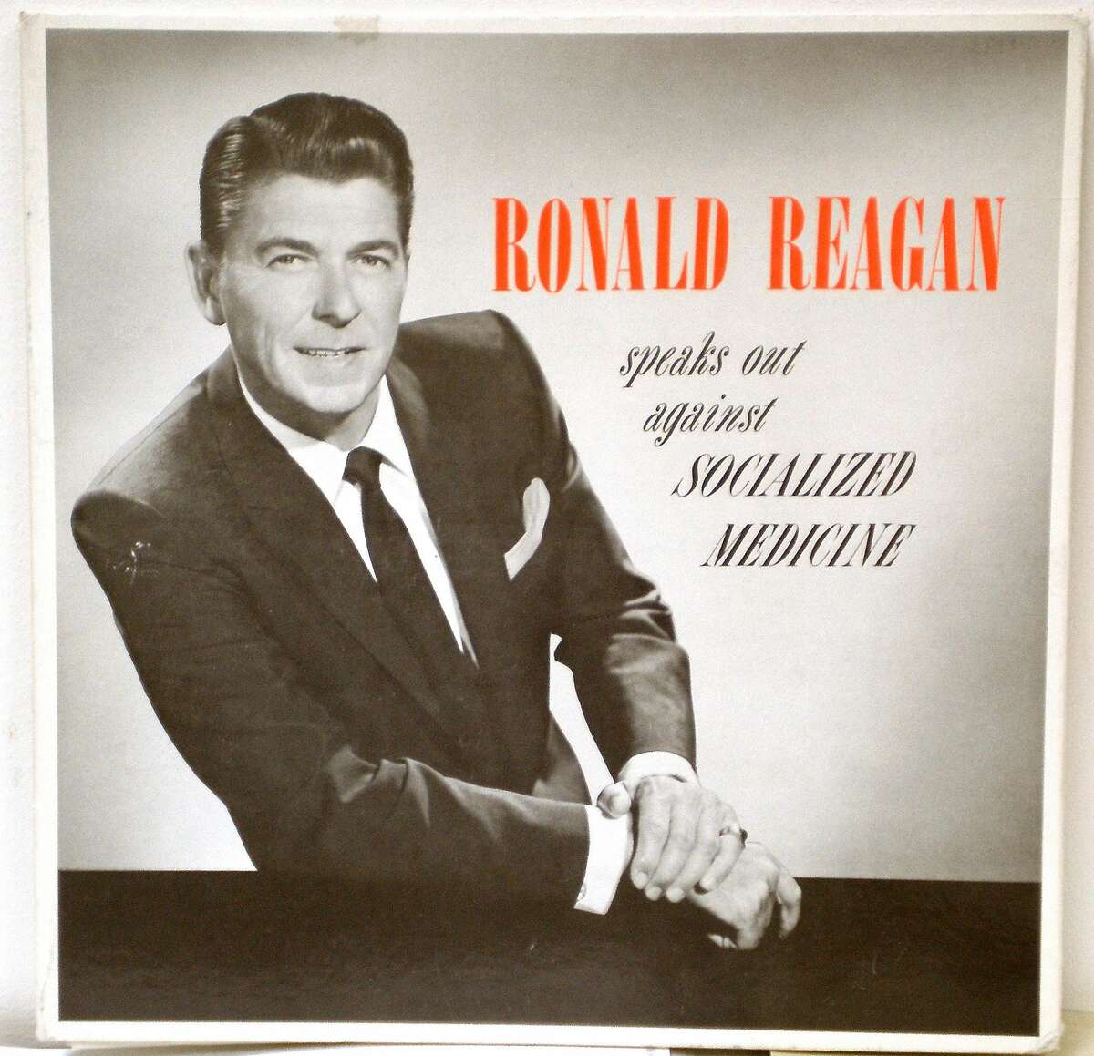 Ronald Reagan graced the cover of a recording he made for the American Medical Association in 1961 where he spoke out against the passage of Medicare.