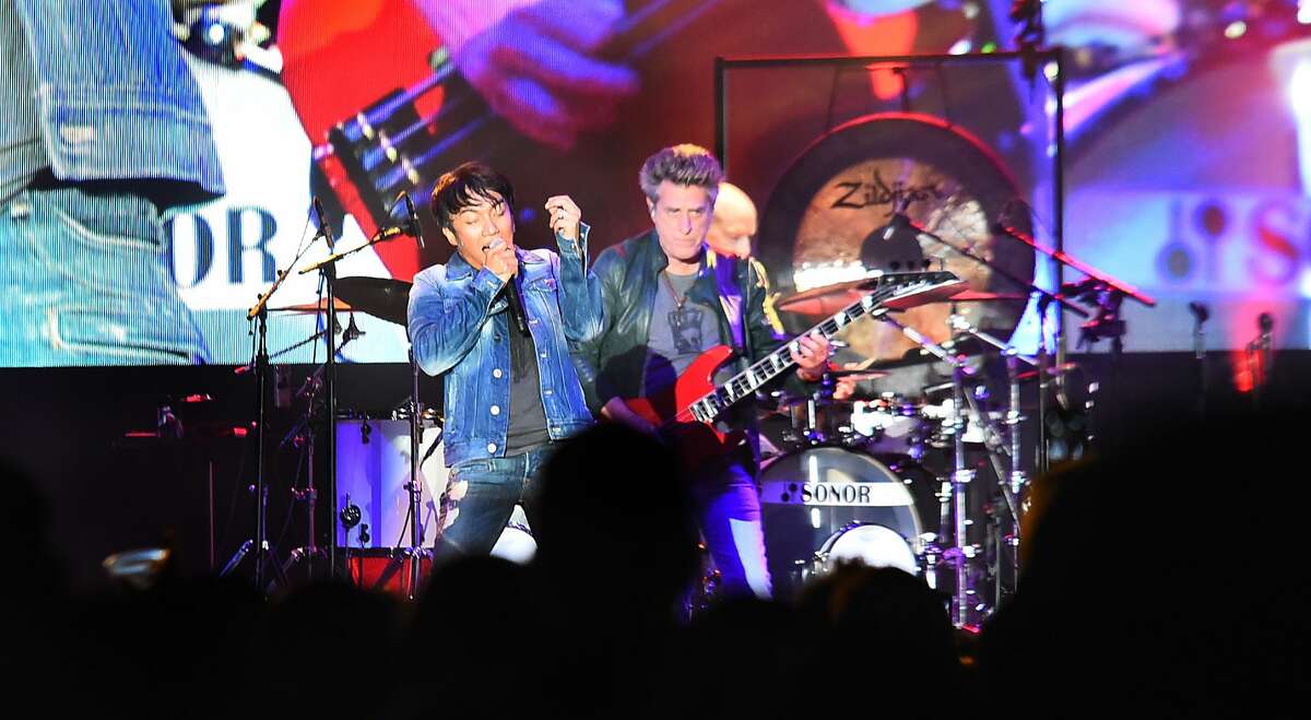 The band Journey performs live at the Laredo Energy Arena on Thursday, July 13, 2017.