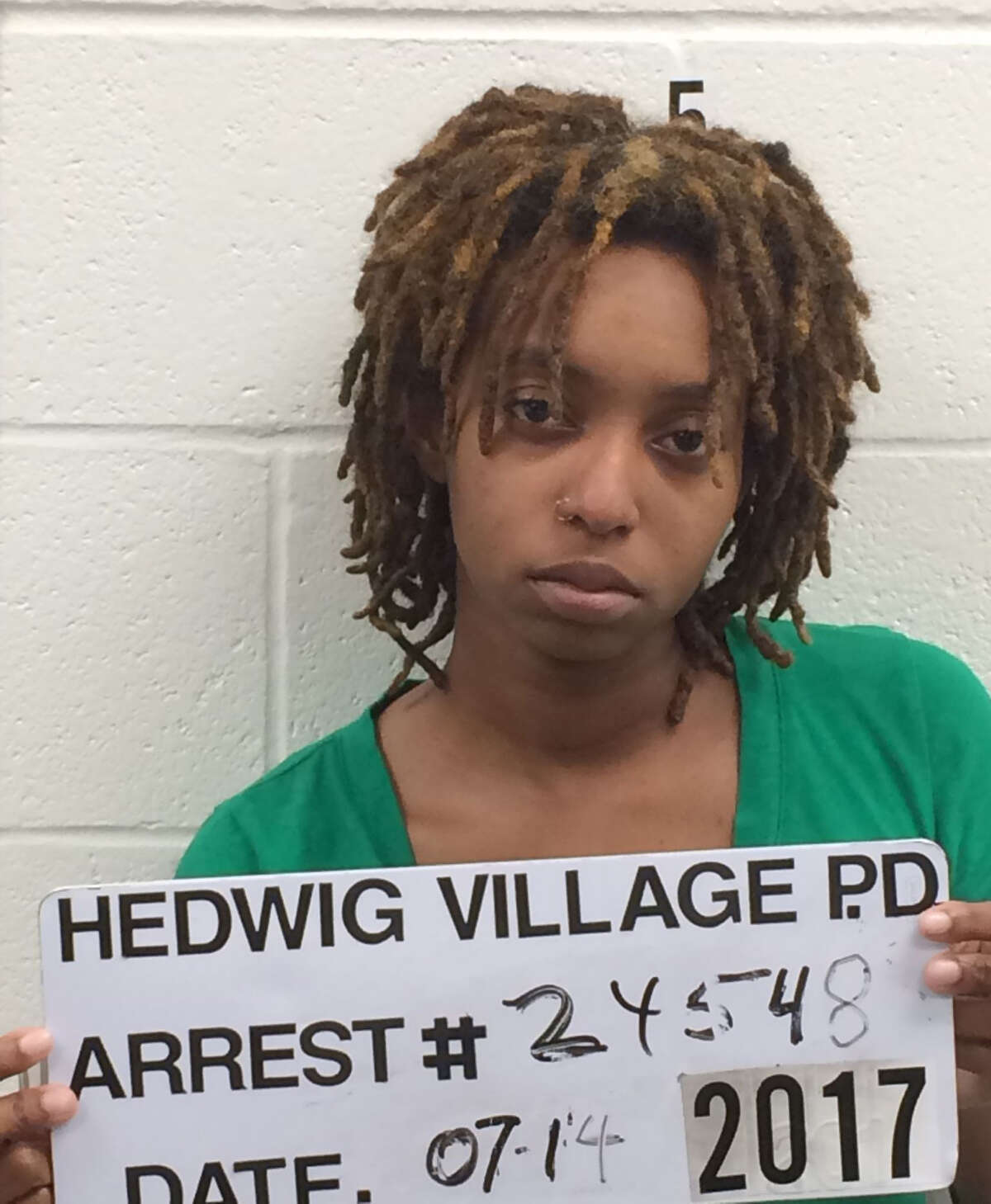 Timesha Wilson, 22, was arrested and charged with capital murder for theÂ killing of 79-year-old Hedwig Village woman, Janeil Bernard.Â 