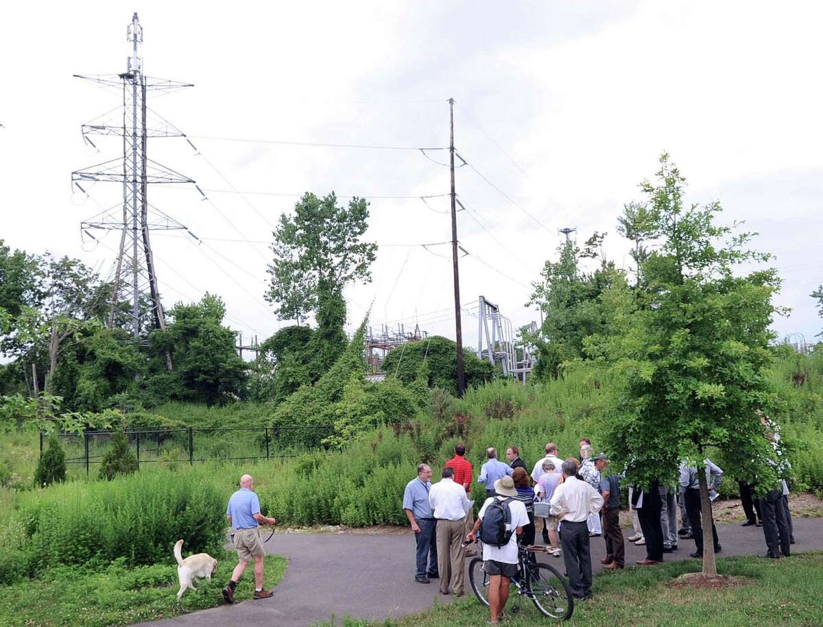 The Connecticut Siting Council tour in Cos Cob Park, Greenwich, Conn., Thursday, July 13, 2017. The siting council was in town to check out proposed routes for a new substation linked from Railroad Avenue to Cos Cob.
