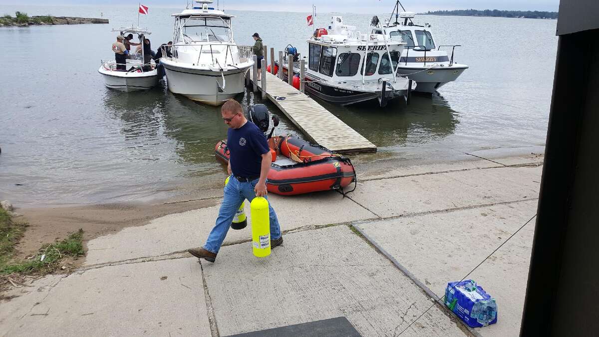 The search for a missing kayaker off the Lighthouse County Park Marina was suspended Sunday afternoon due to the weather.