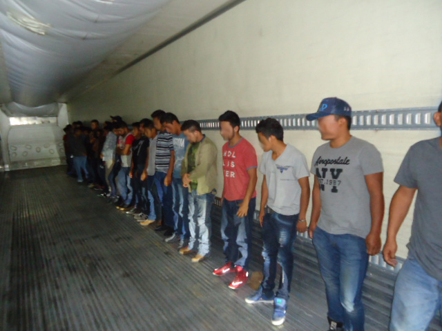 Border Patrol discovers 33 immigrants locked inside tractor-trailer