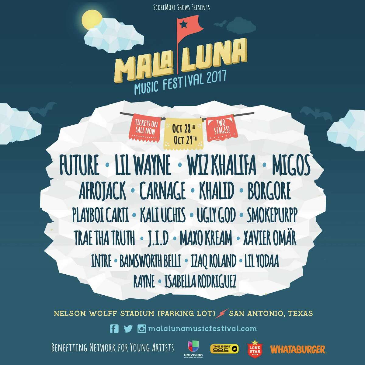 Mala Luna Music Festival announces set times, food vendors