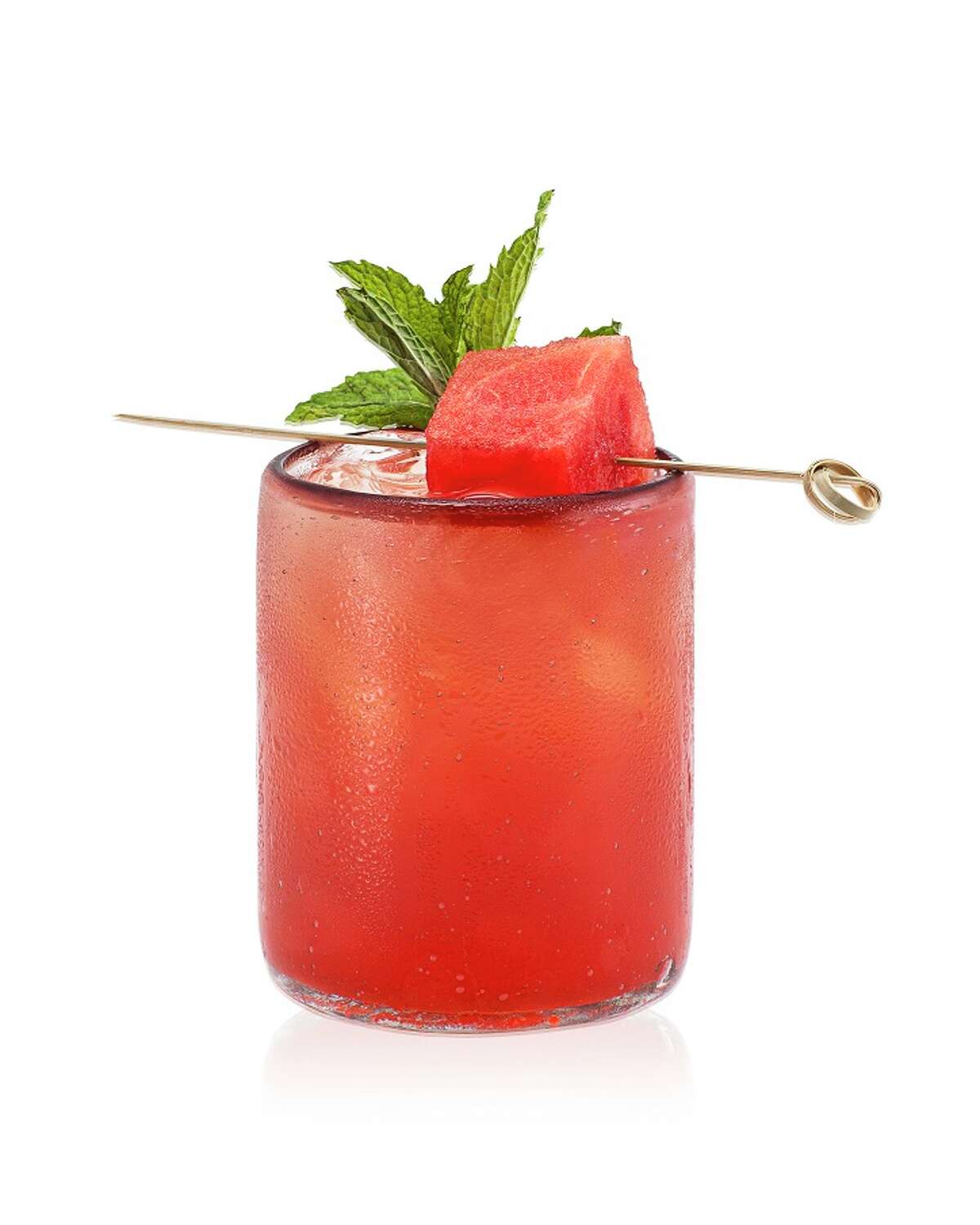 Casa Watermelon Mint Margarita is a cocktail made with Casamigos Blanco tequila, watermelon and mint. For National Tequila Day, July 24.